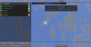 Preset Customization — Shortcut