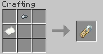 Crafting recipe with an iron nugget