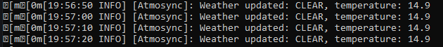 Weather update log