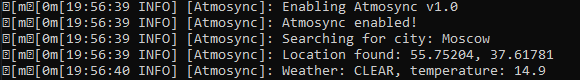 Start console log