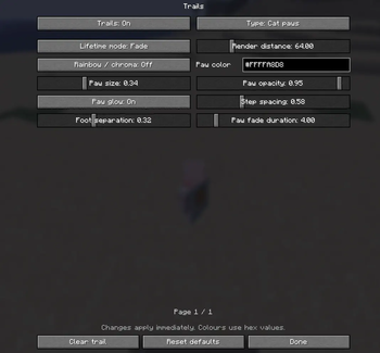 Trails Menu