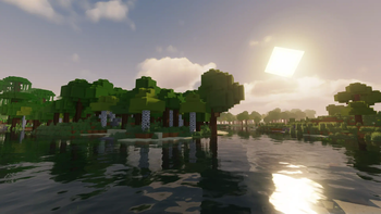 A River Dividing a Forest and a Plain 