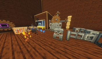 Connected machinery running on Create Fly — MC 26.2