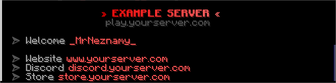 Example Welcome Message