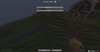 Select your status menu!