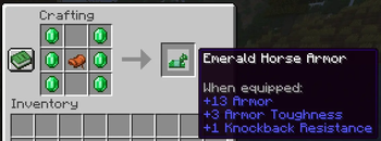 Horse armor recipe