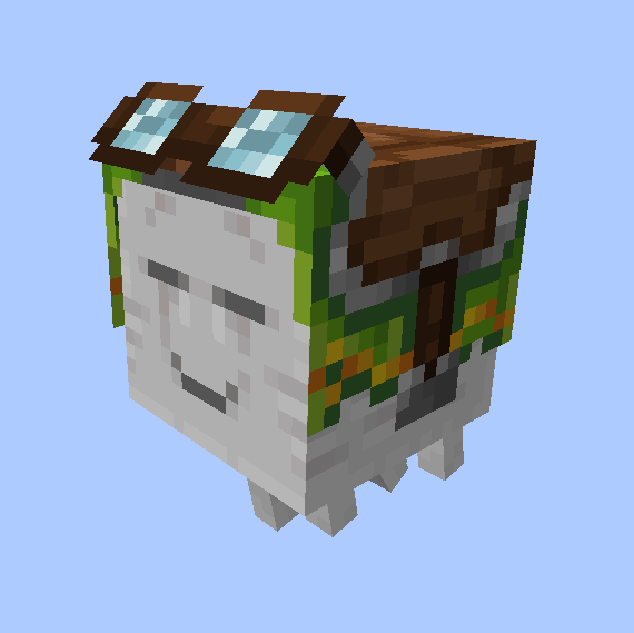 Happy Ghast with lime harness