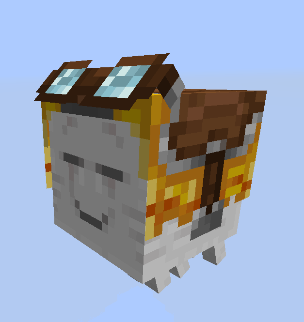 Happy Ghast with yellow harness