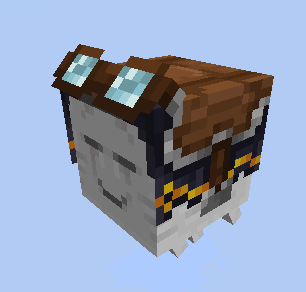 Happy Ghast with black harness