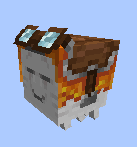 Happy Ghast with orange harness