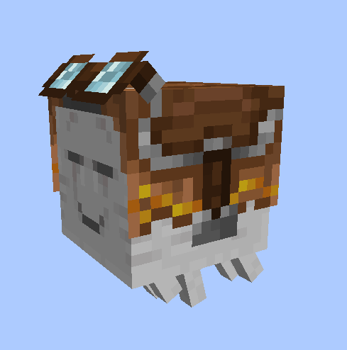 Happy Ghast with brown harness