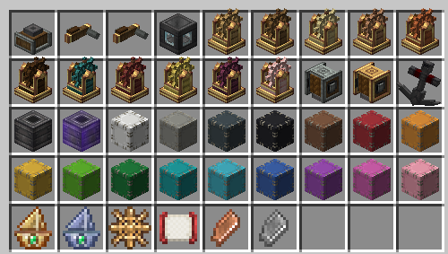 A few of the items available (as of 3.2.1b)