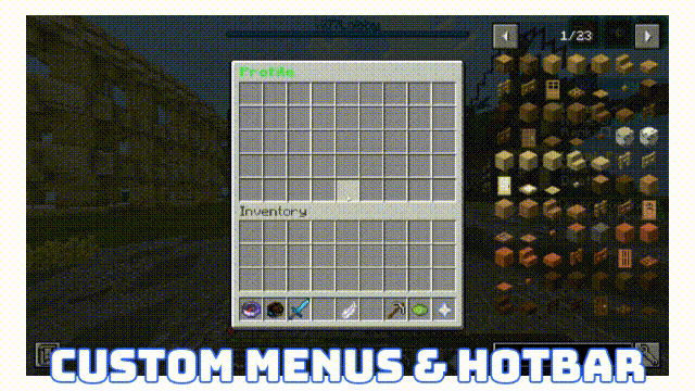 Custom menus