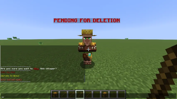 Deleting/killing a villager through the menu