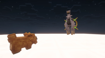 Bidoof fighting Arceus, Creator of all Pokemons, litteral God
