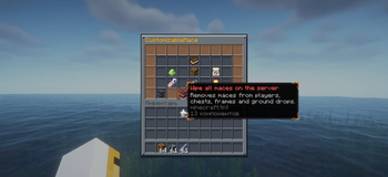 Wide all maces button