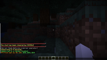 Teleport message and TPS
