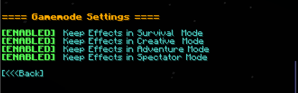 Gamemode Settings