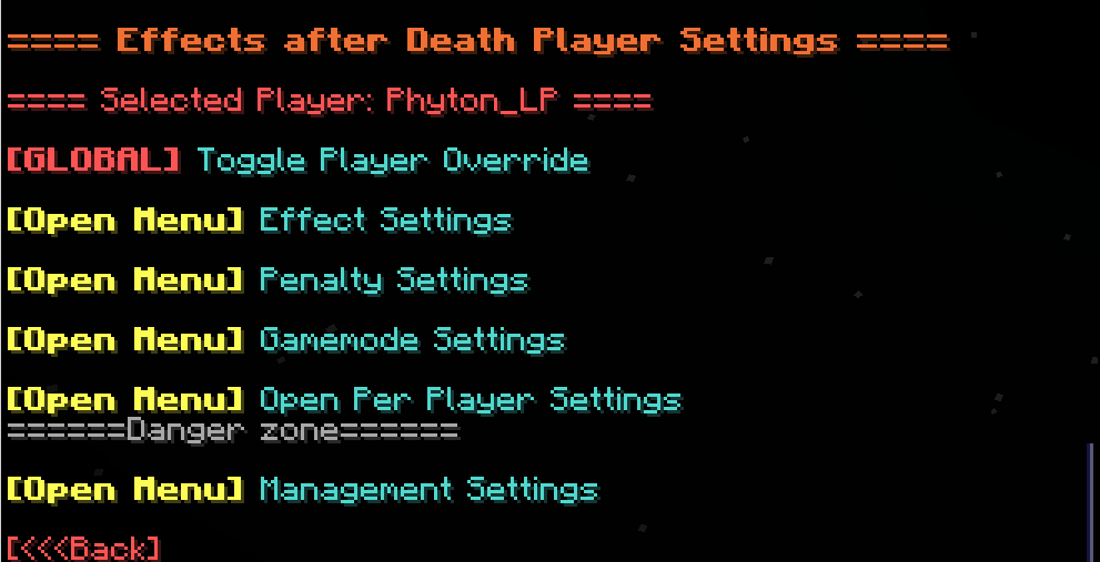 Player Settings