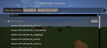 Set items