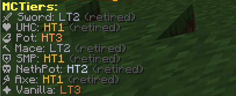 MCTiers with /tt