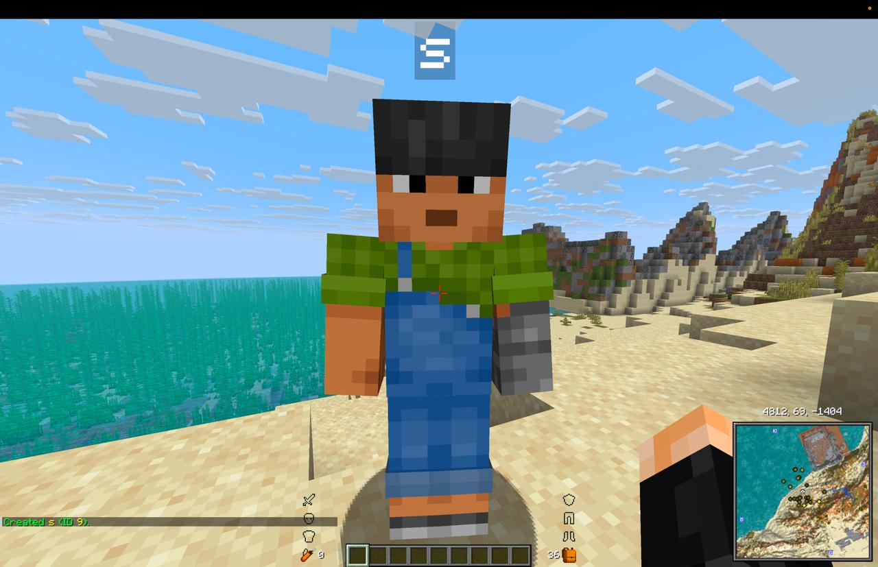 the crosshair changes when aiming at the player
