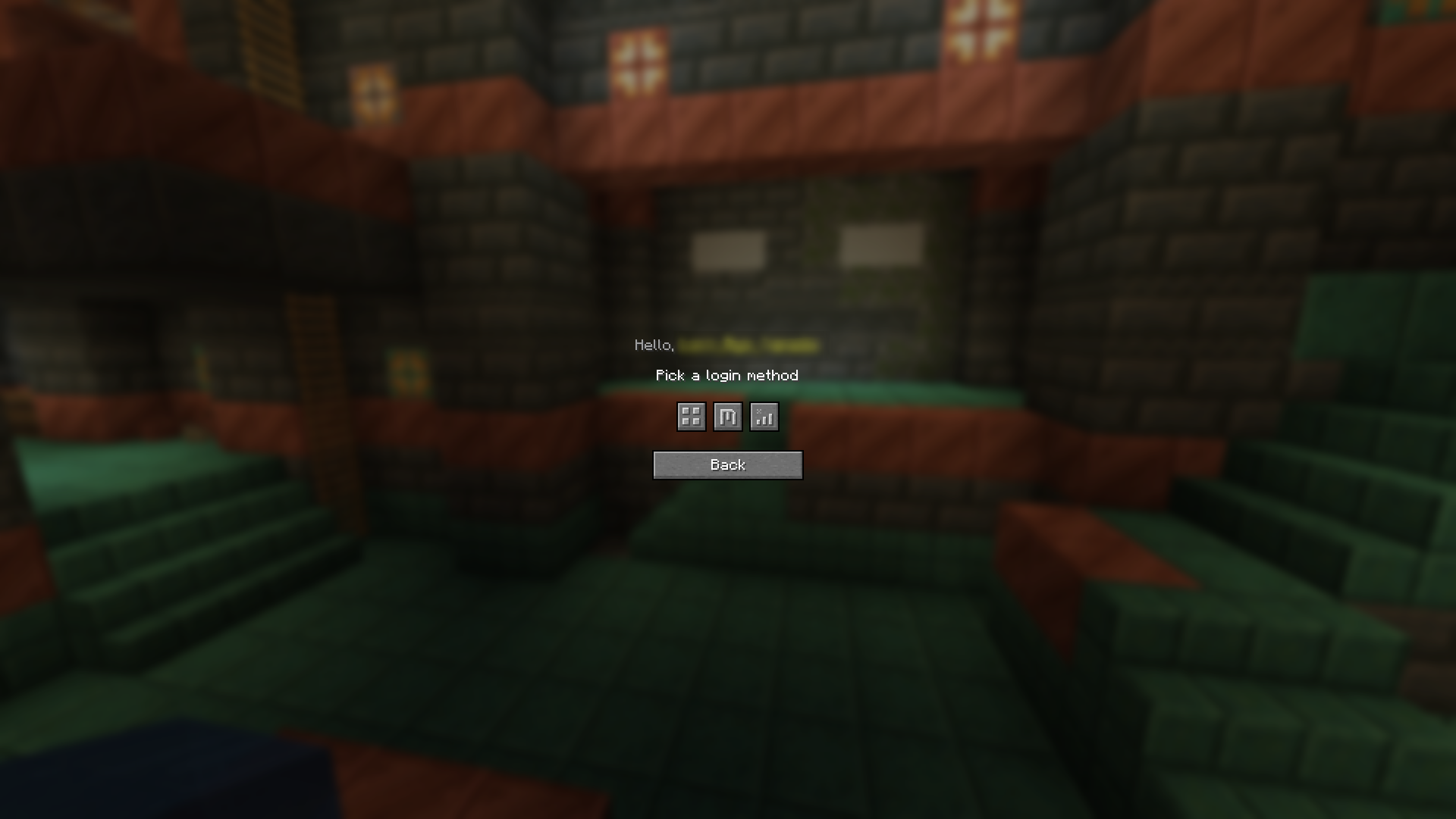 Login another account in the multiplayer menu