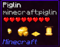 Piglin's tooltip in Jade