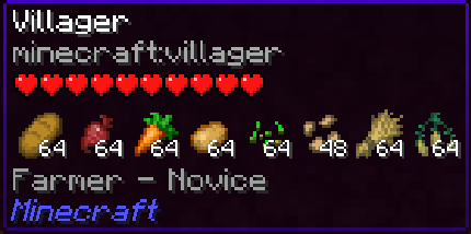 Villager's tooltip in Jade