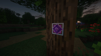 End Crystal item on a tree