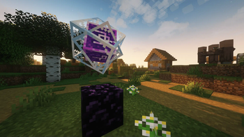 Placed End Crystal in a village