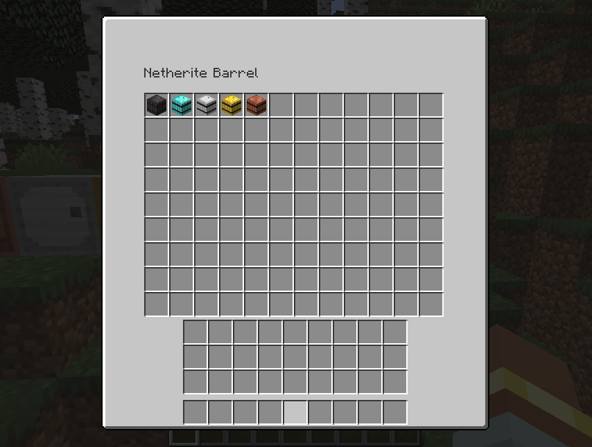 Netherite Barrel Storage!