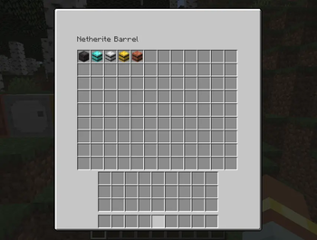 Netherite Barrels GUI