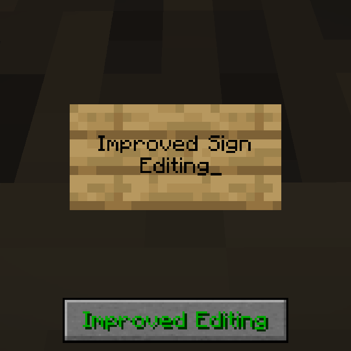 Improved Sign Editing