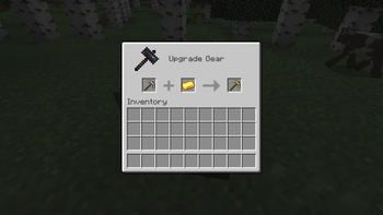 upgrading a iron pickaxe