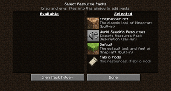 Ability to move server resource packs