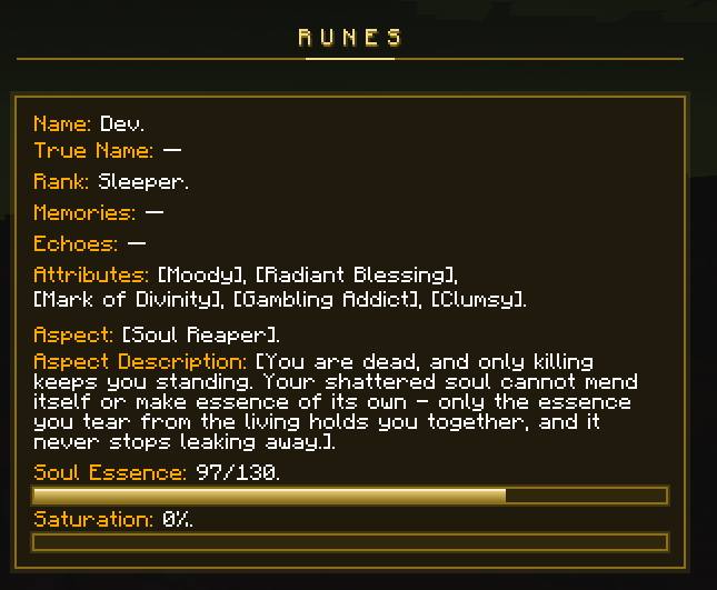 Runes Screen