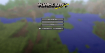 Minecraft title screen in toki pona.