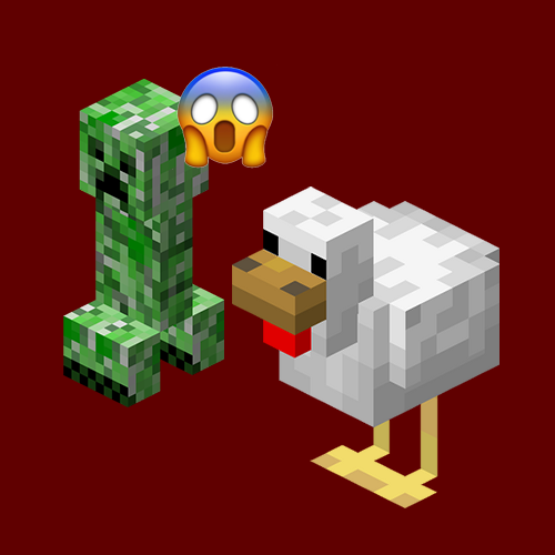 Creeper Fears Chicken