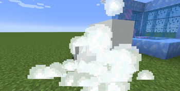 Dry Ice producing smoke outside of Gelaria