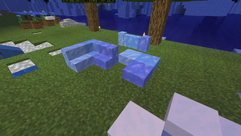 Ice stairs, slabs and walls