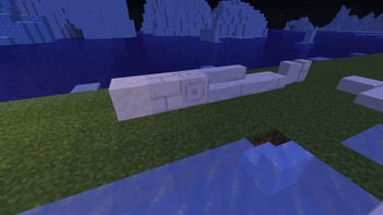 Packed snow and packed snow bricks