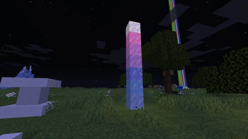 Coloured ice and snow stairs