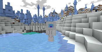 Player wearing a full IJsentœf fur parka