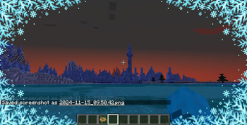 Player freezing in water.