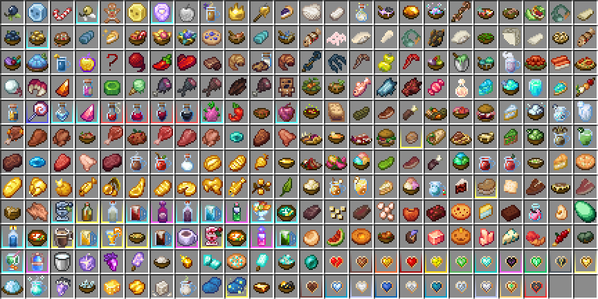 Some meals with eating animations