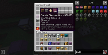 Showing items in a shulker box