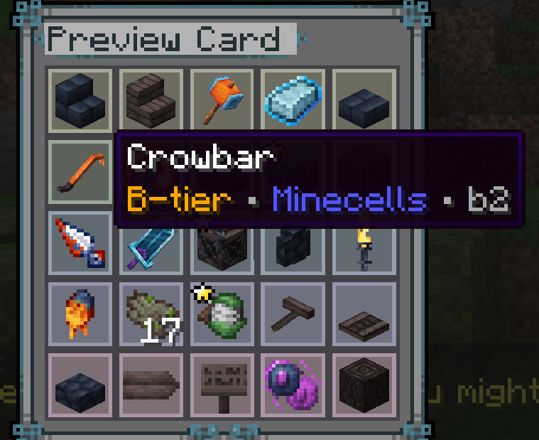 Mine Cells Card