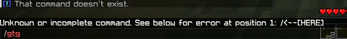 unknown command message