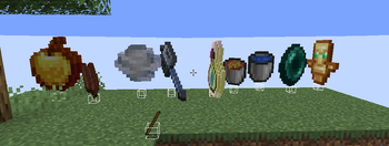 Big Items on Floor Compared to a Stick
